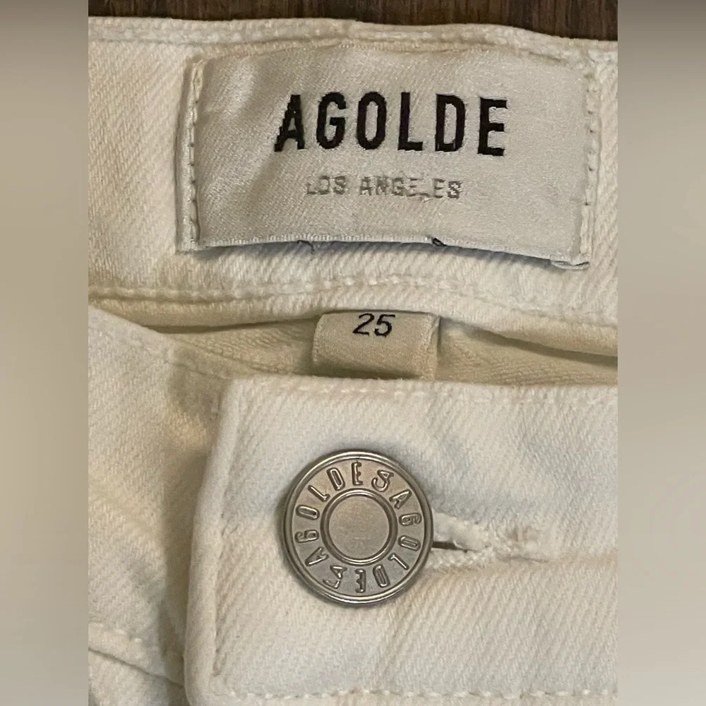 AGOLDE WHITE TONI JEANS SIZE 25